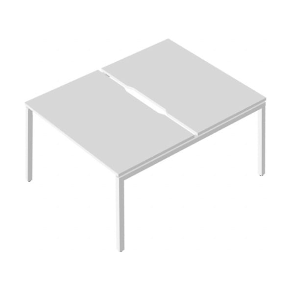 Сдвоенный стол с вырезом на металлокаркасе RM-4.2(x2)+F-44M Rio Project