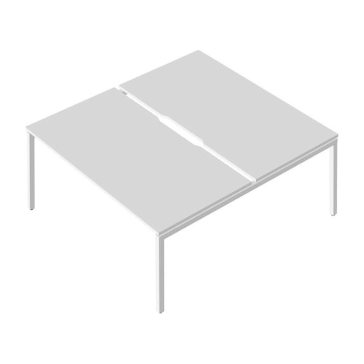 Сдвоенный стол с вырезом на металлокаркасе RP-2.2(x2)+F-50M Rio Project