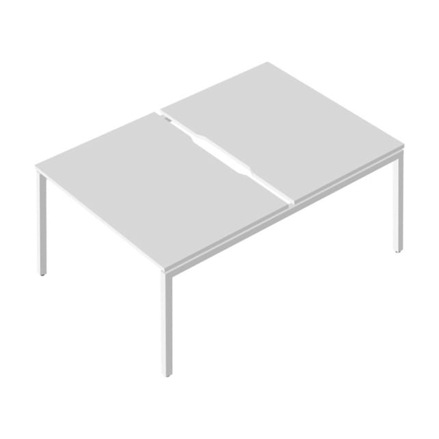Сдвоенный стол с вырезом на металлокаркасе RP-4.2(x2)+F-48M Rio Project