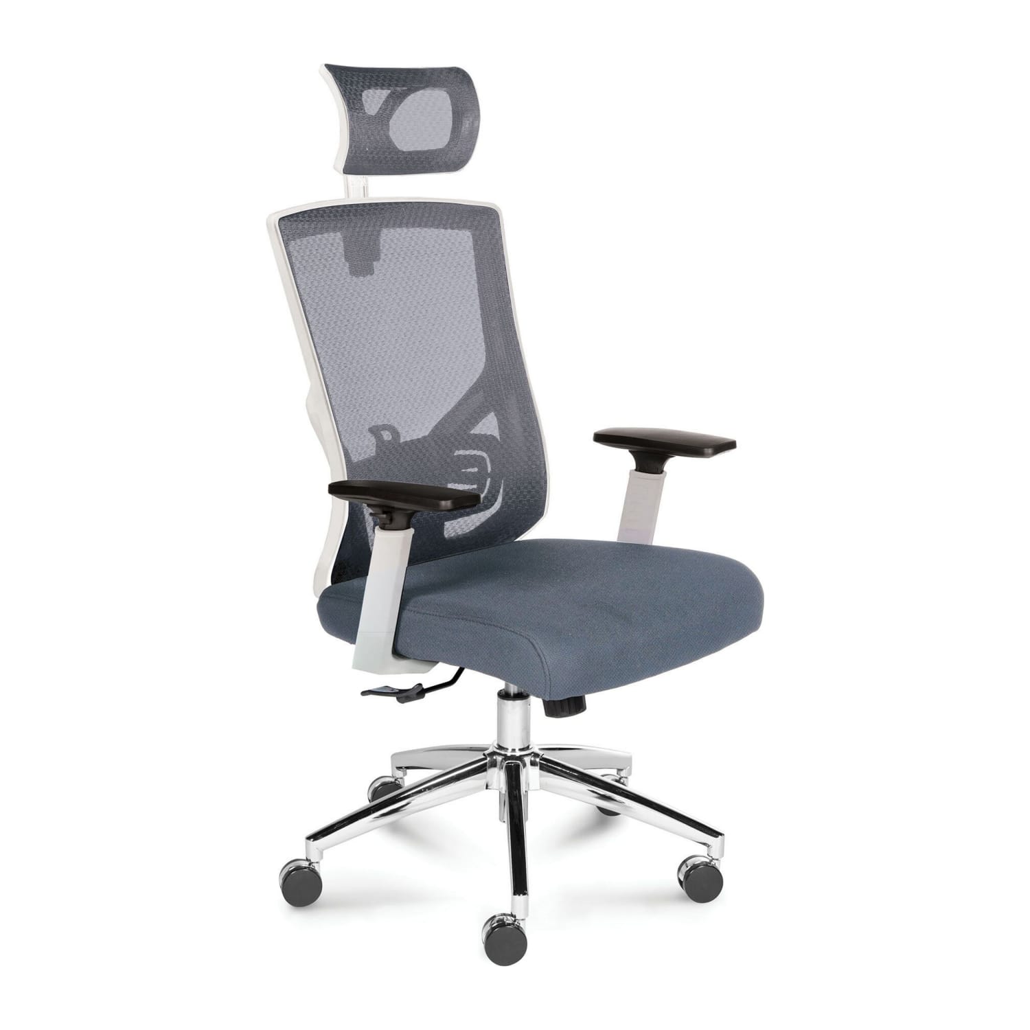 Кресло Norden Гарда SL white | Сетка/Ткань, Серый